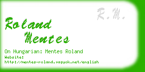 roland mentes business card